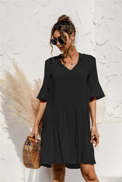 Sommerkleid Mit Tiefer Taille Für Damen | Mini
