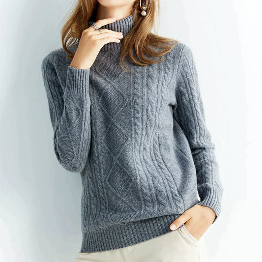 Elyra – Gerader Rollkragenpullover Damen